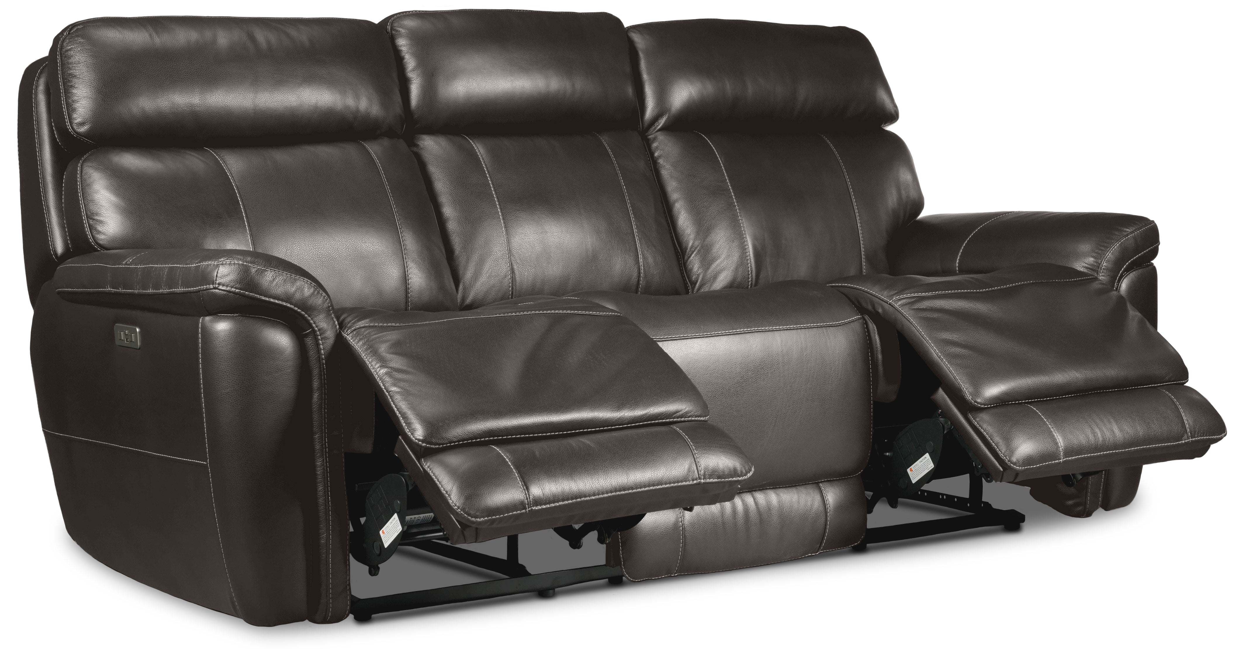 Zane Dual Power Reclining Sofa and Loveseat Set - Dark Grey - Image 2