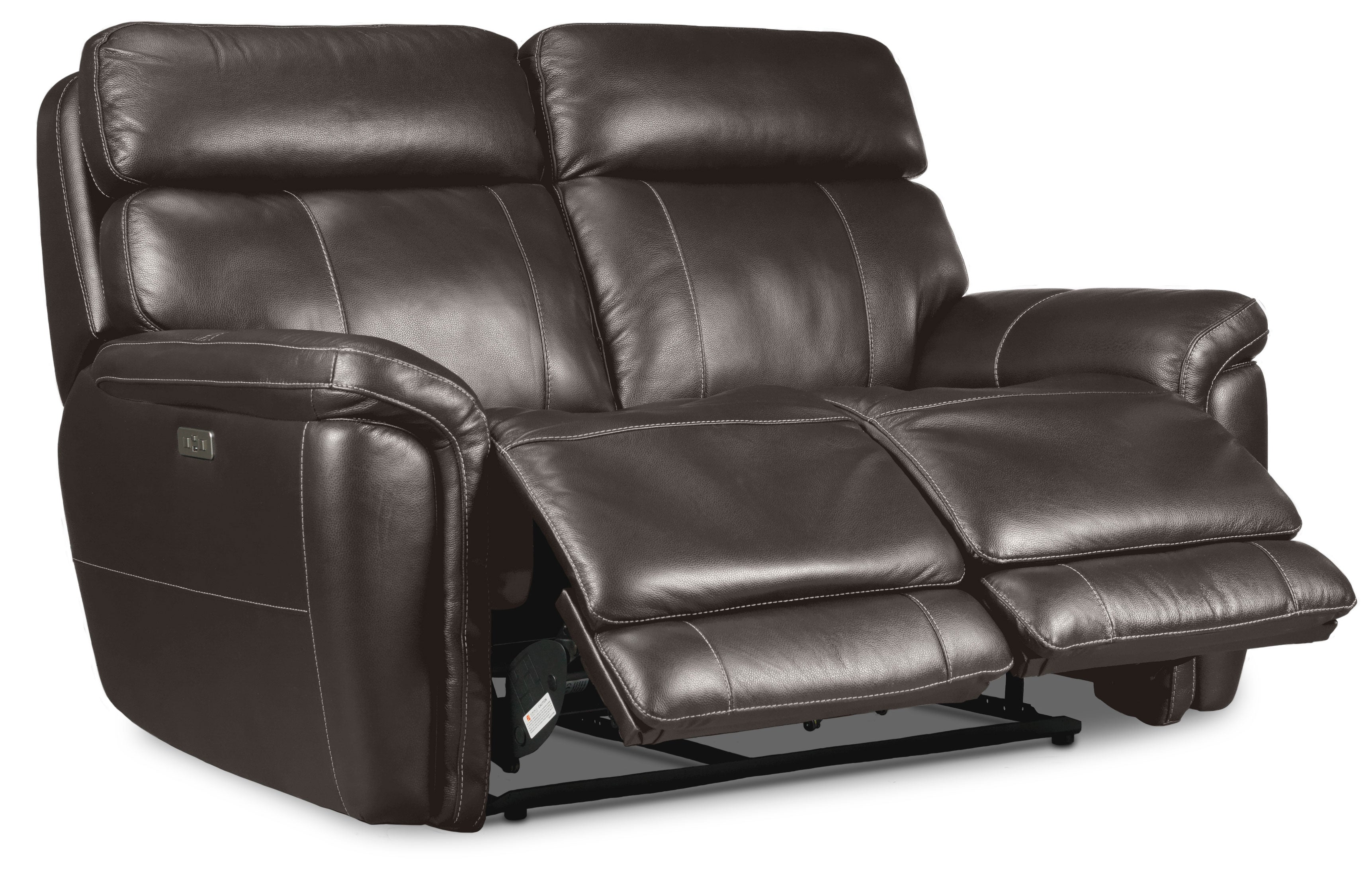 Zane Dual Power Reclining Sofa and Loveseat Set - Dark Grey - Image 3