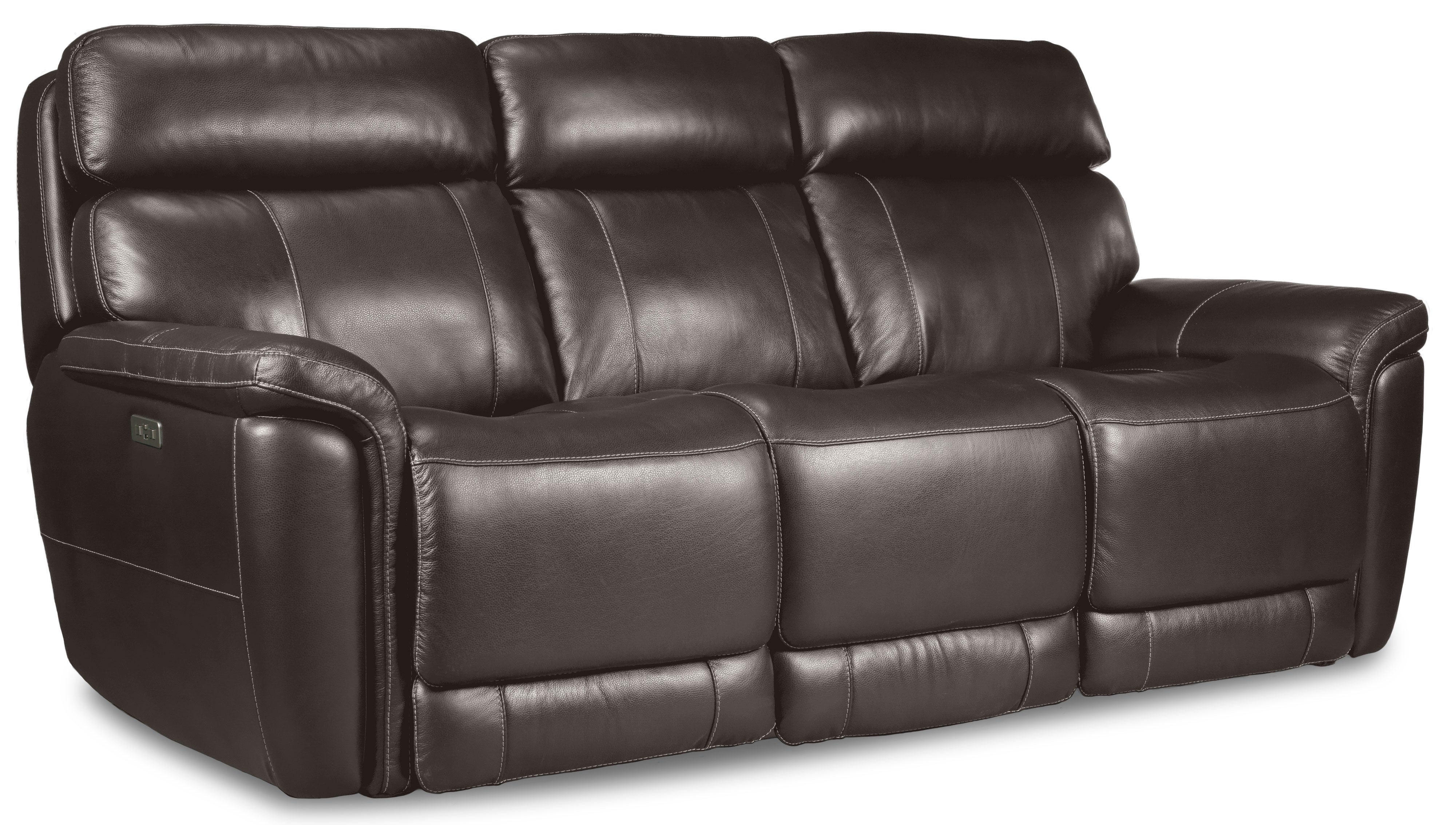 Zane Dual Power Reclining Sofa - Dark Grey - Image 2