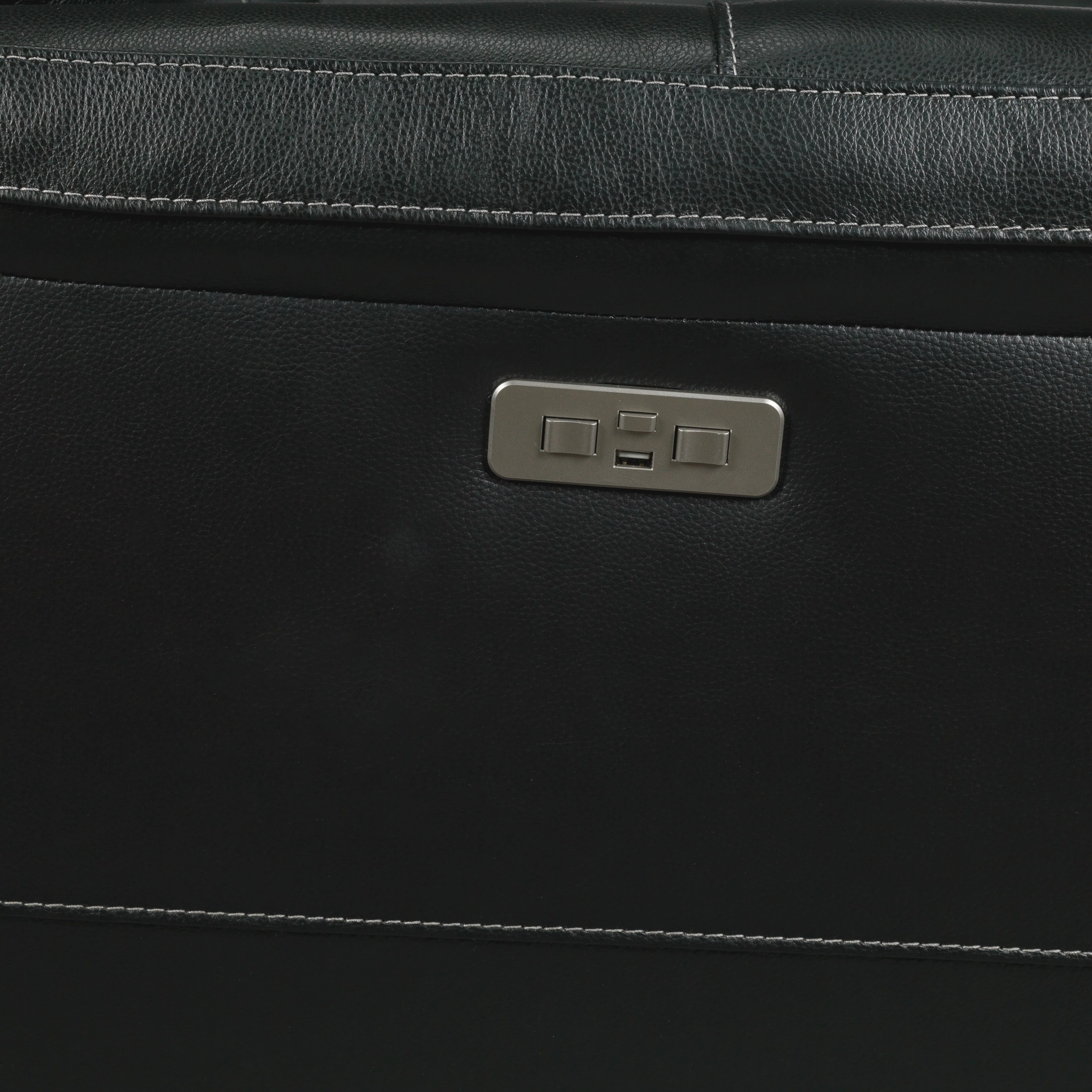 Zane Dual Power Reclining Sofa - Midnight Black - Image 5