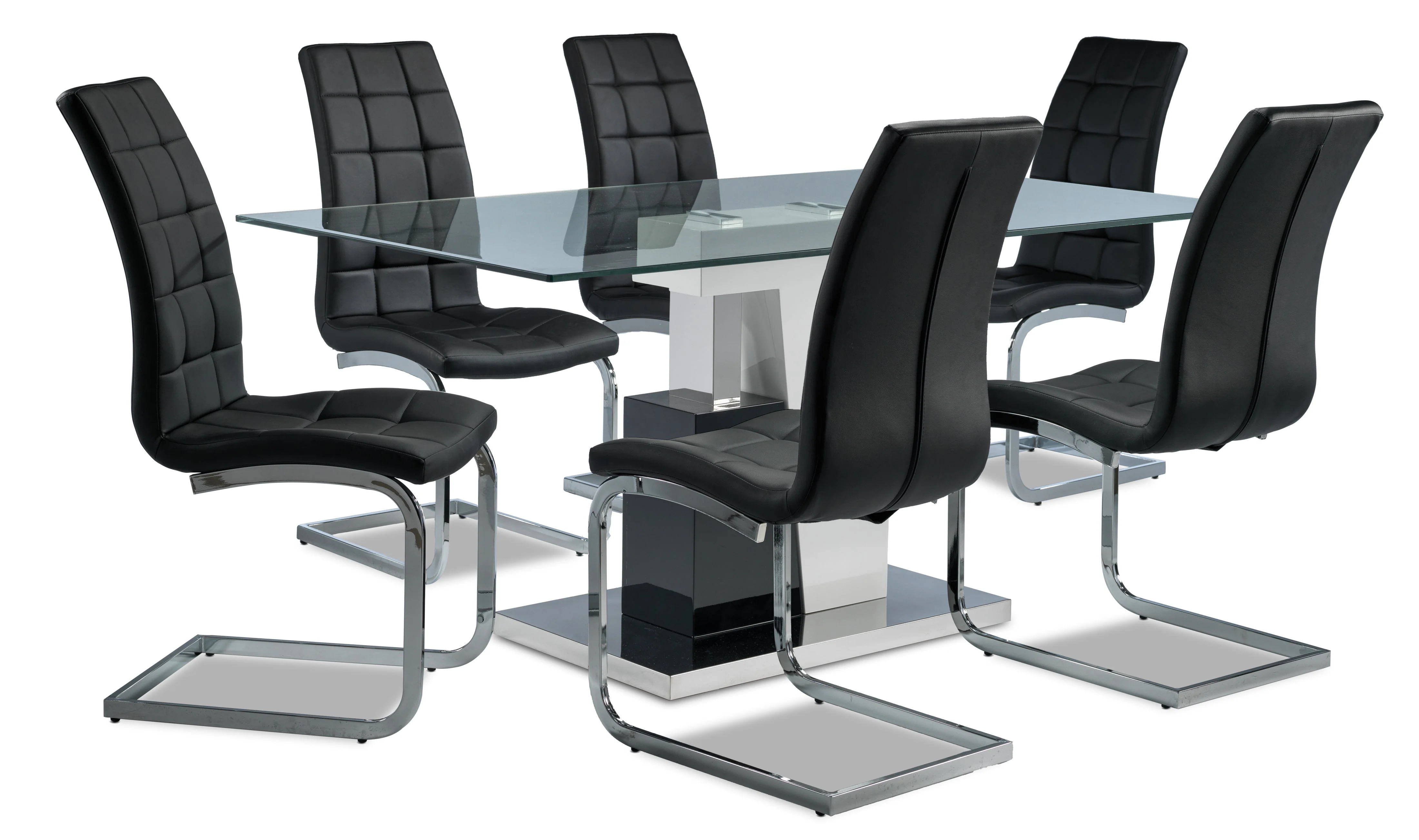 Zindsor 7-Piece Dinette Set - Black