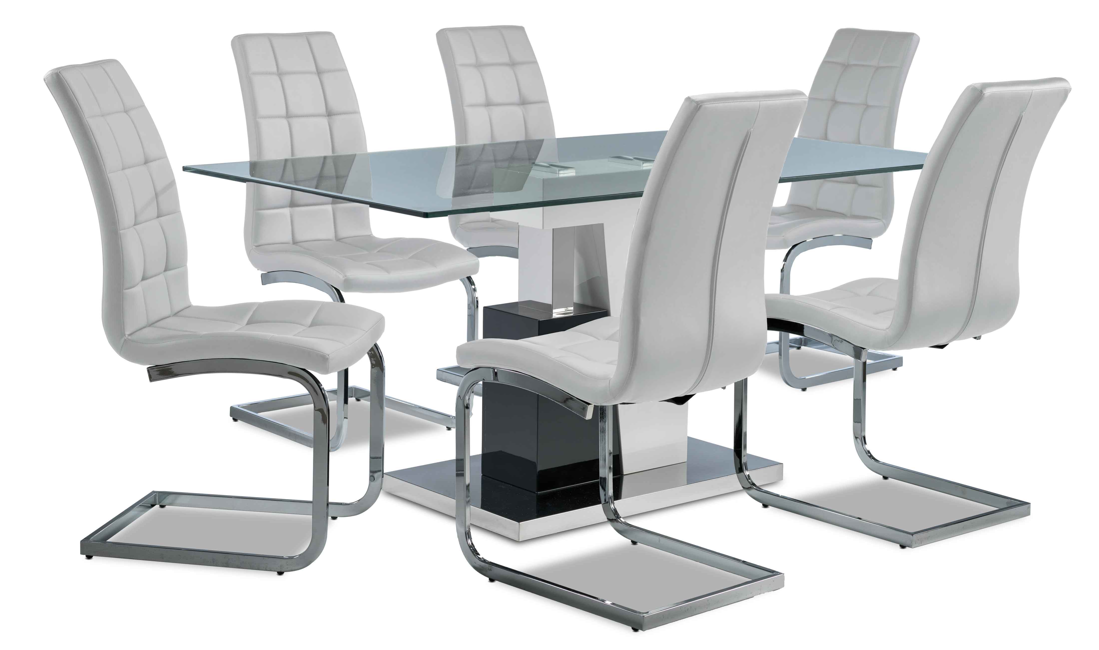 Zindsor 7-Piece Dinette Set - White