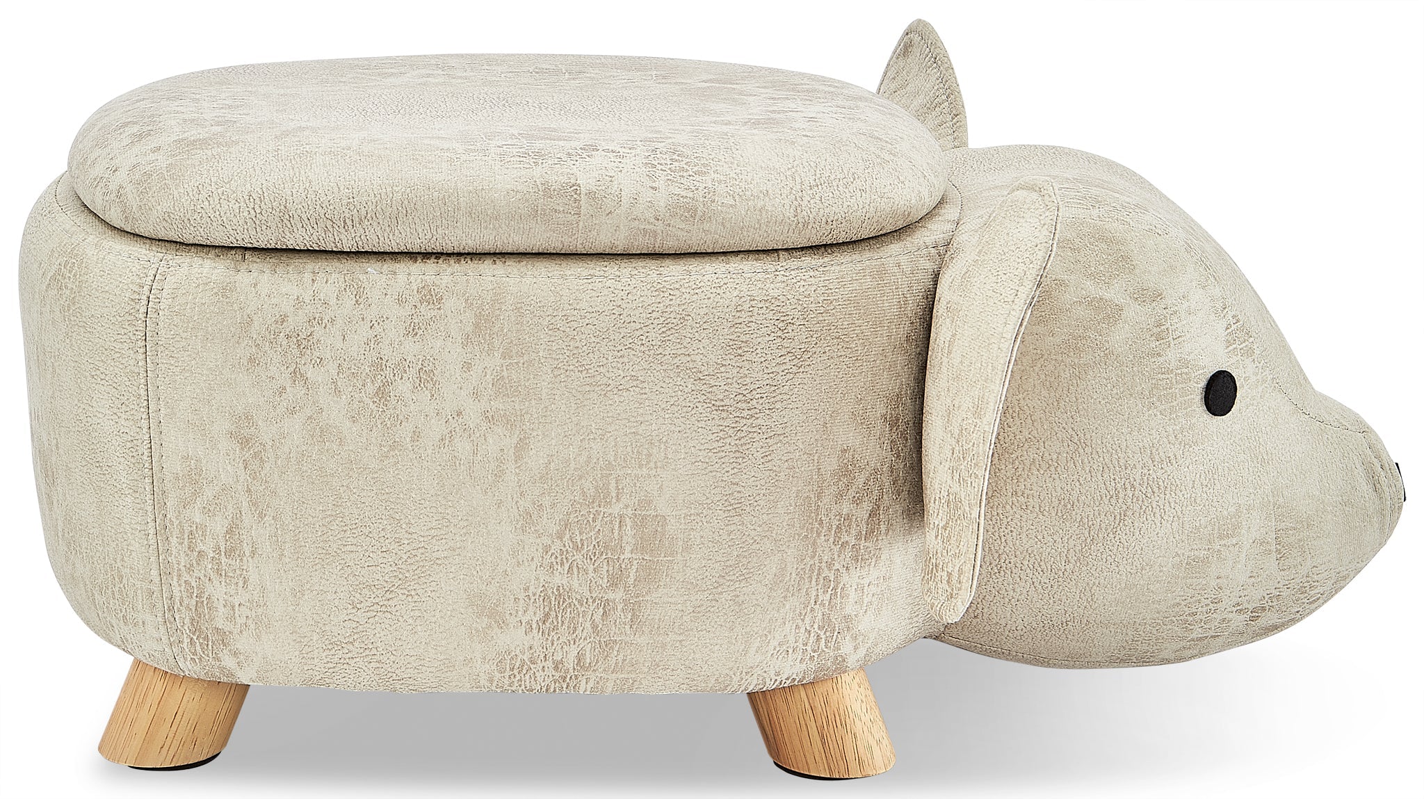 Zoo Companions Pig Storage Ottoman - Grey - Image 4