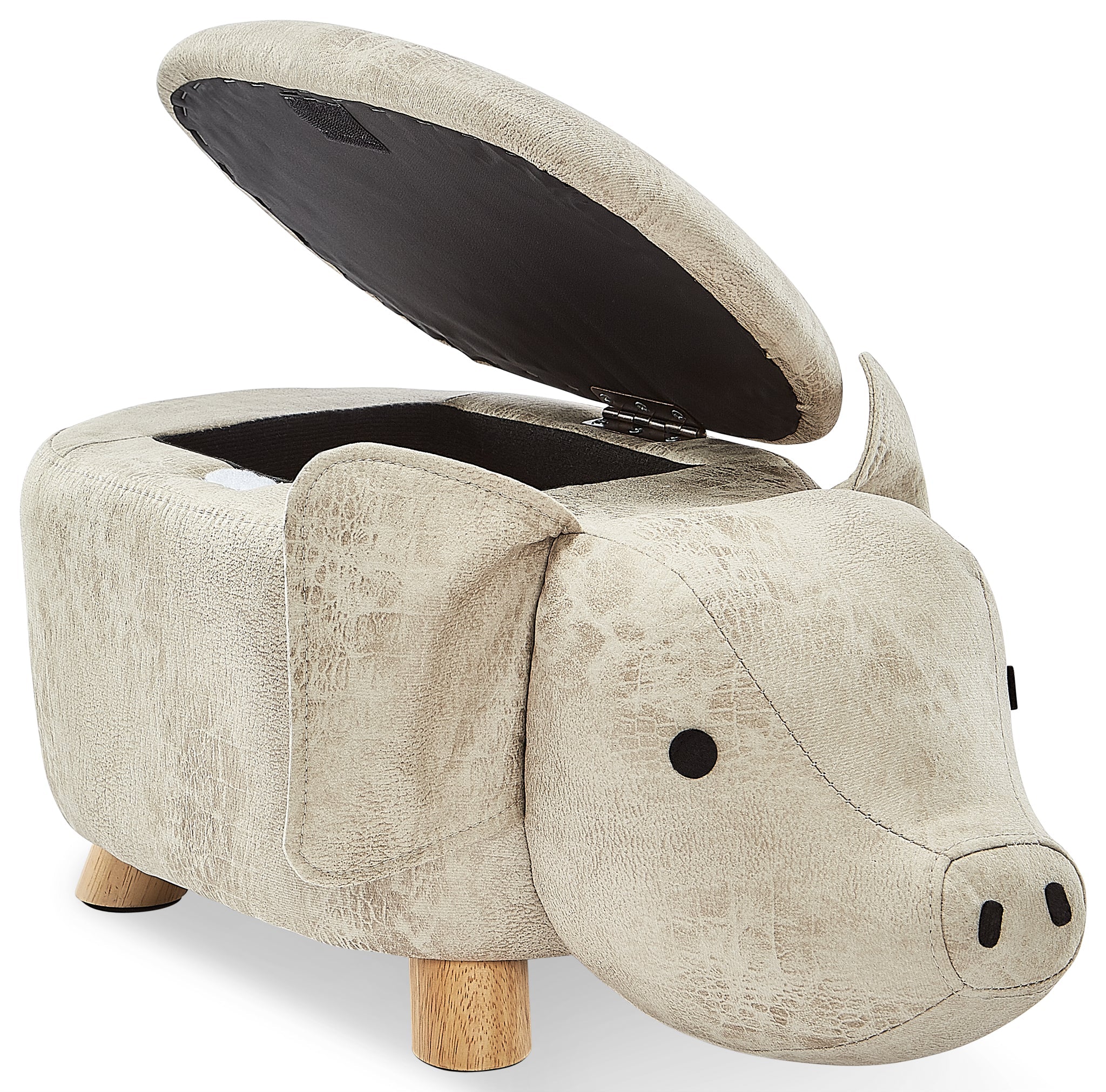 Zoo Companions Pig Storage Ottoman - Grey - Image 6