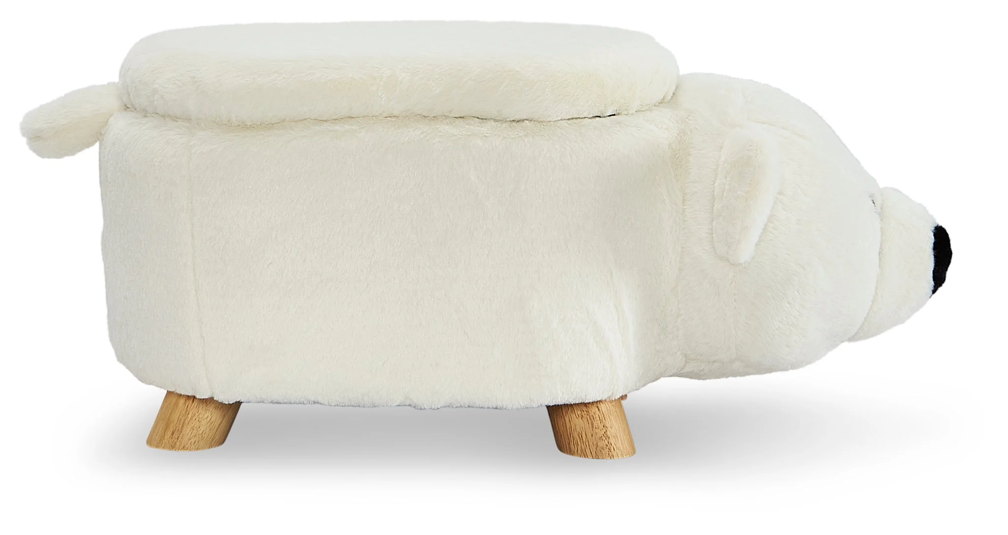 Zoo Companions Polar Bear Storage Ottoman - White - Image 3