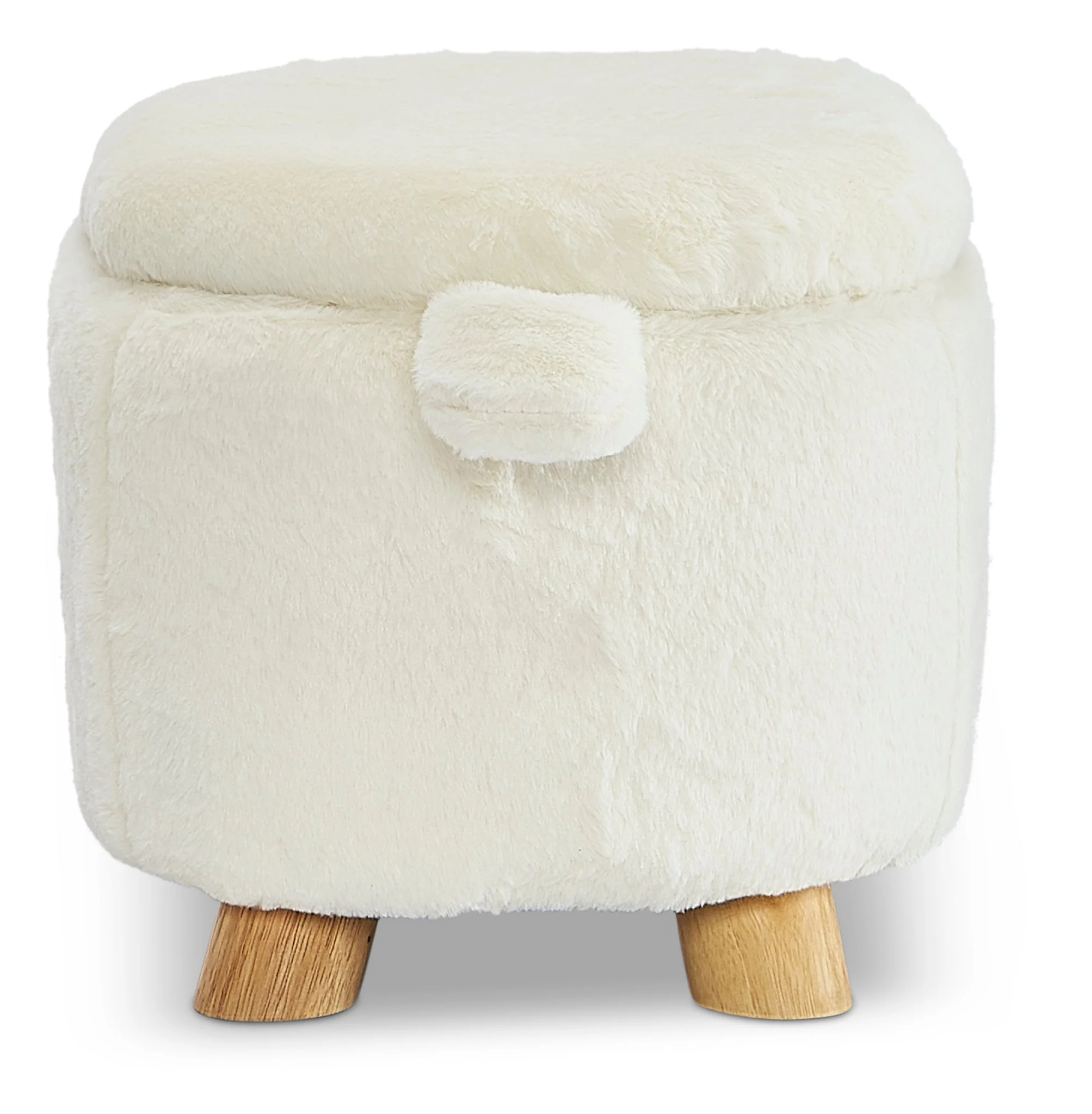Zoo Companions Polar Bear Storage Ottoman - White - Image 4