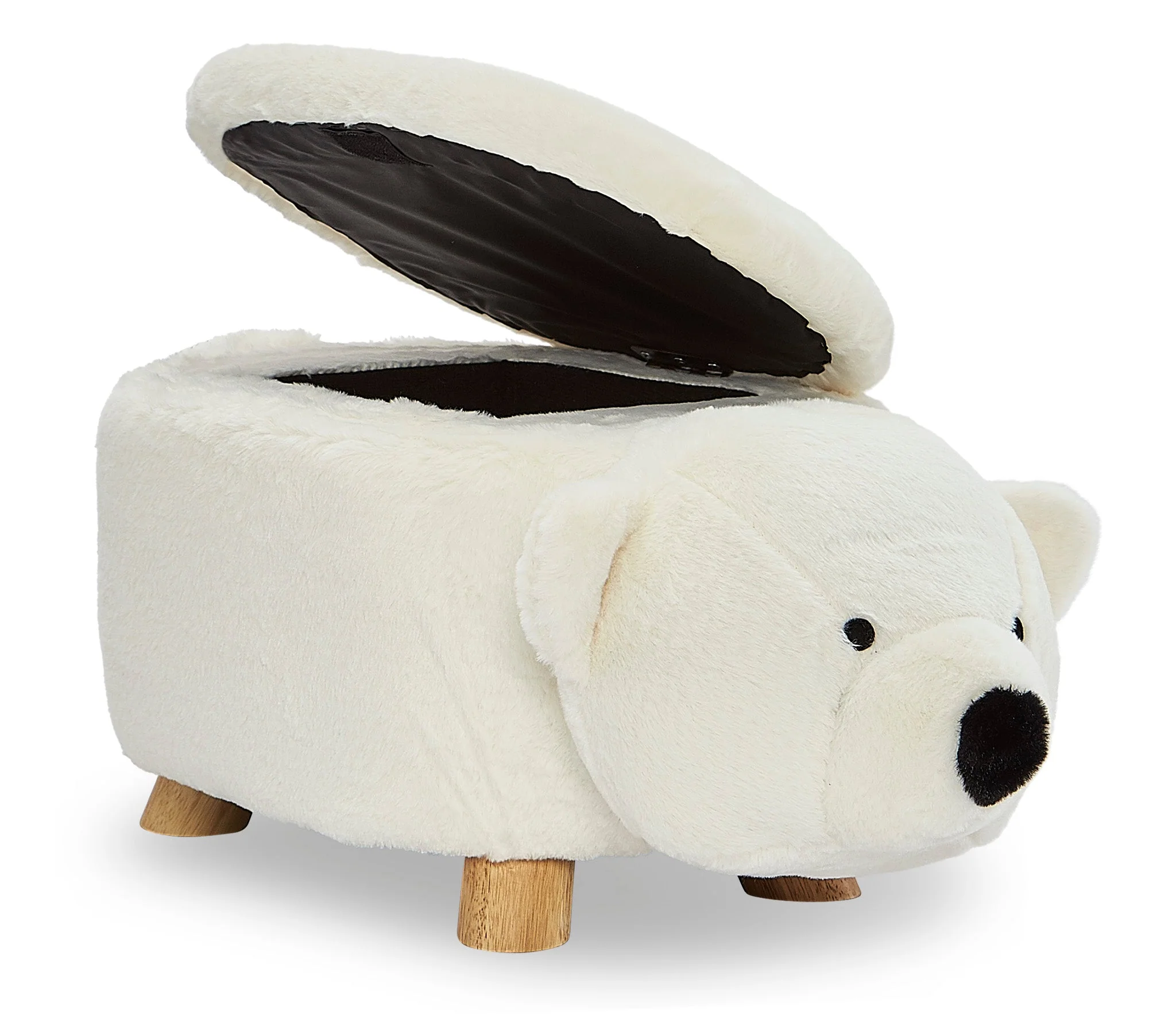 Zoo Companions Polar Bear Storage Ottoman - White - Image 5