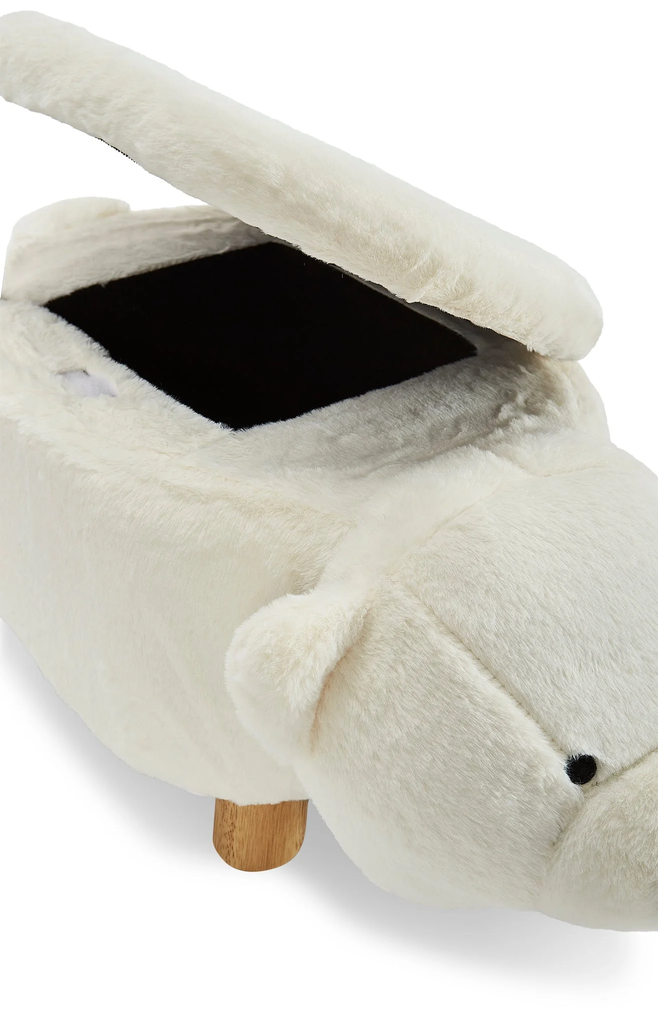 Zoo Companions Polar Bear Storage Ottoman - White - Image 6