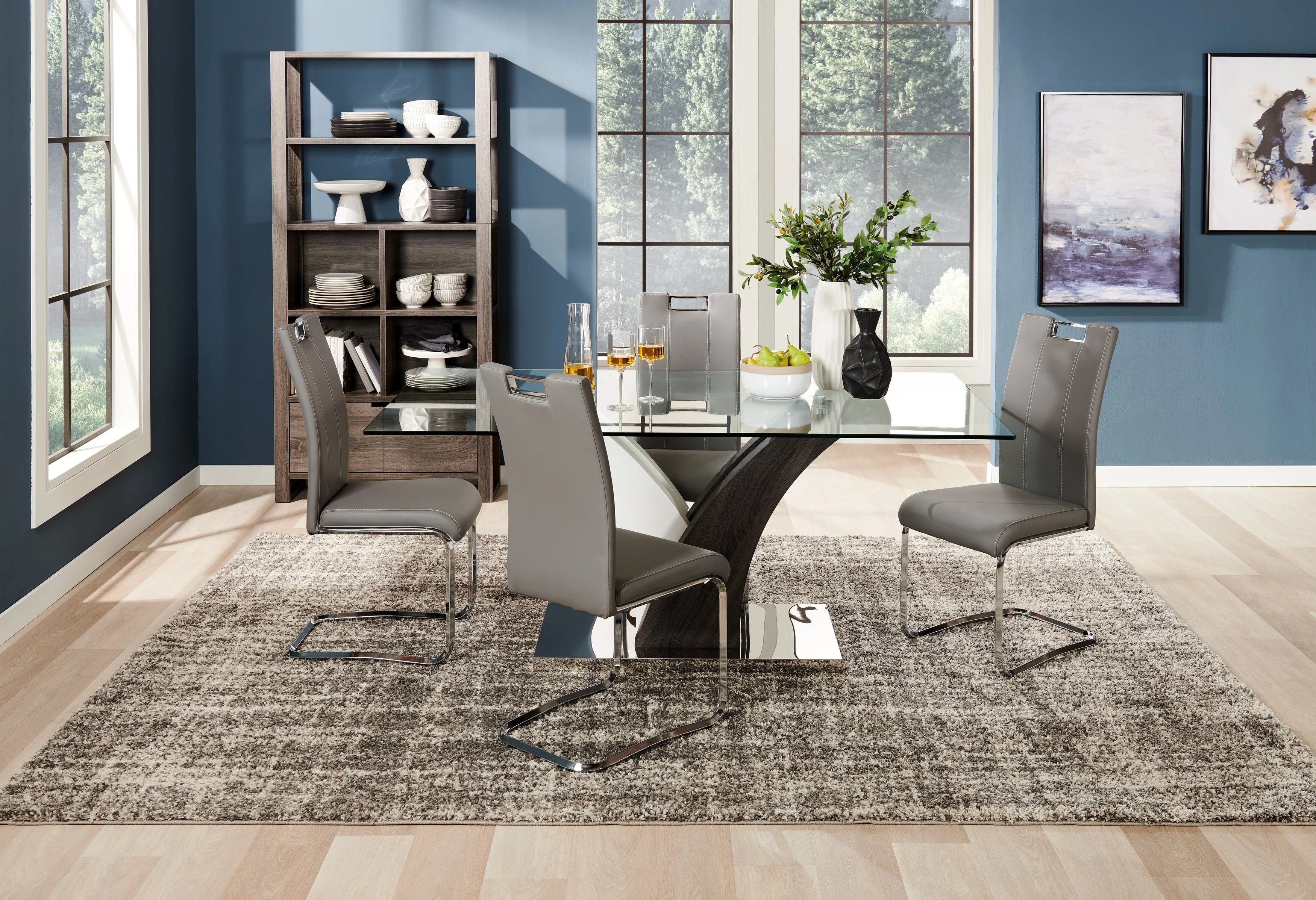 Zuchelli 5-Piece Dining Set - Grey - Image 4