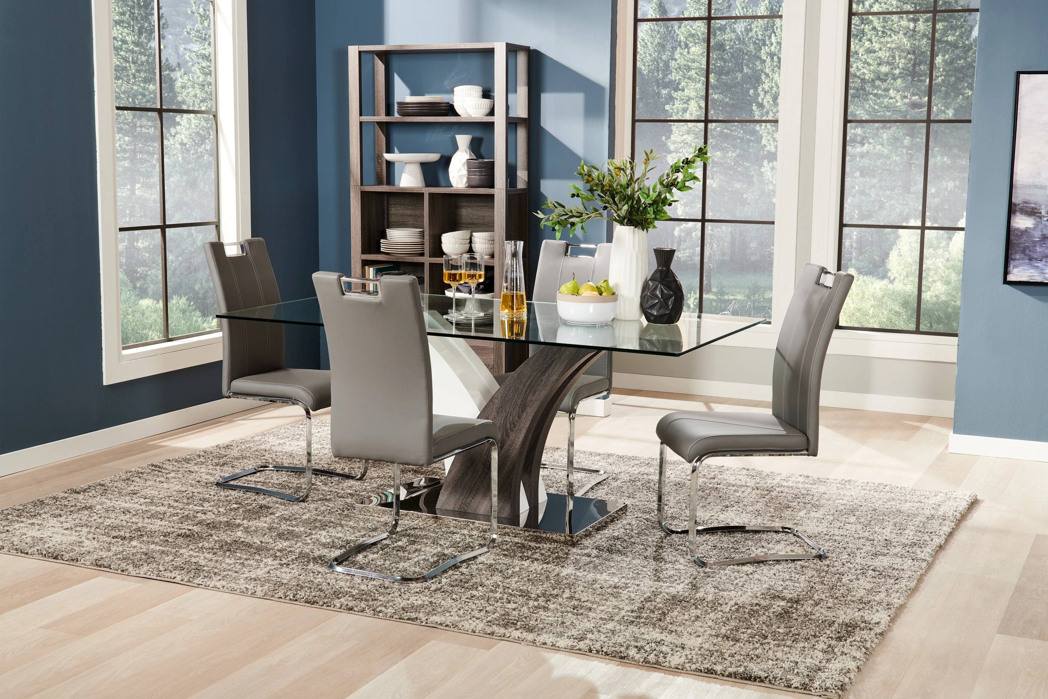 Zuchelli 5-Piece Dining Set - Grey - Image 5